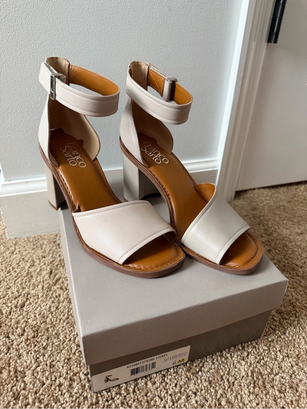 Franco Sarto Gray Block Heels